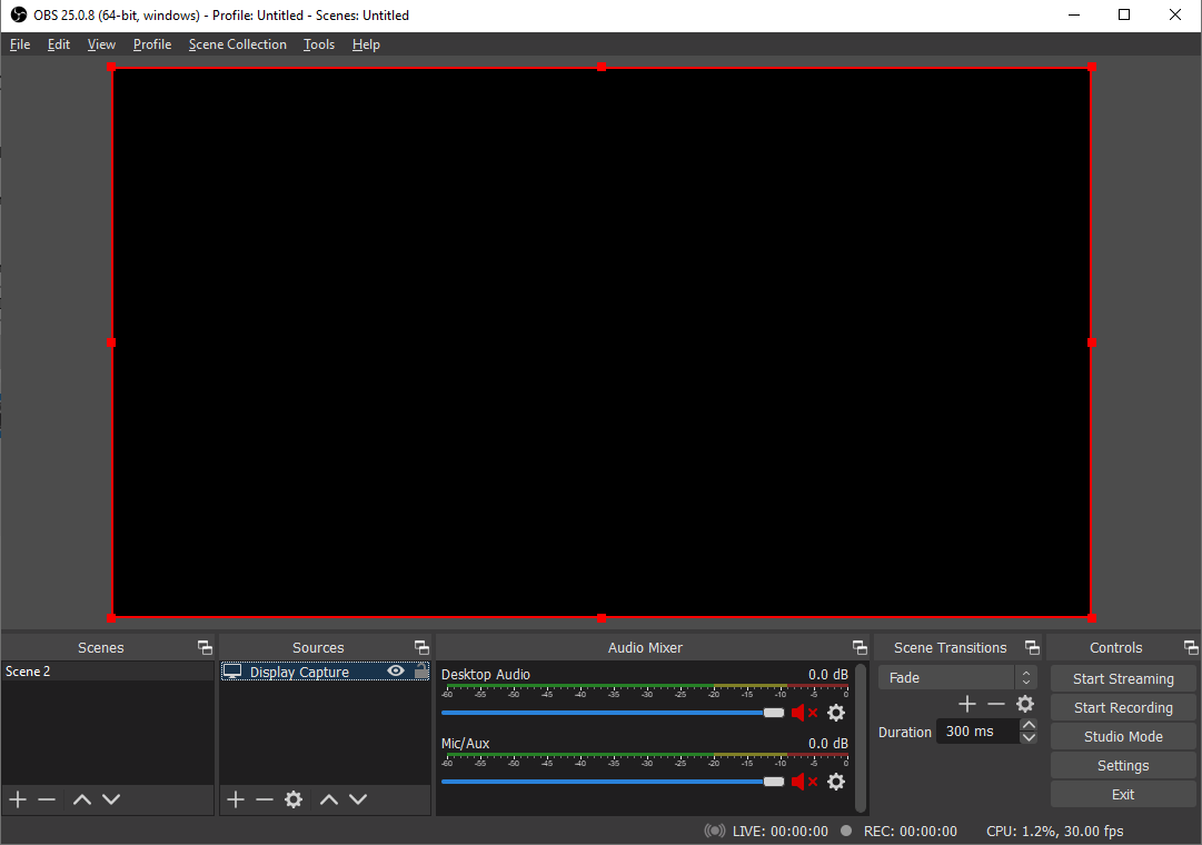 OBS shows only black screen for Display Capture or Video Device Capture -  Tomáš Herceg